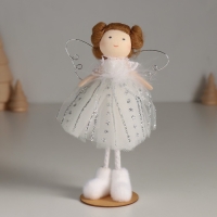 Кукла интерьерная "Ангелочек в белом платье и в белых валеночках" 5х7,8х15,5 см Кукла интерьерная "Ангелочек в белом платье и в белых валеночках" 5х7,8х15,5 см