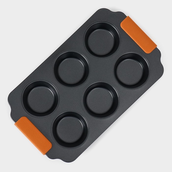 Форма для выпечки Magistro «French Bakery. Круг», 30,5×18×3 см, 6 ячеек, антипригарное покрытие Форма для выпечки Magistro «French Bakery. Круг», 30,5×18×3 см, 6 ячеек, антипригарное покрытие