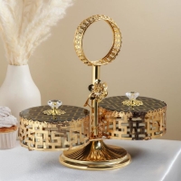 Подставка для десертов и фруктов &laquo;Севилья&raquo;, 32&times;14&times;31 см, цвет металла золотой