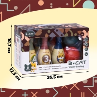 Боулинг &laquo;Котята&raquo;, 6 кеглей 15&times;5 см, 2 шара, диаметр 8 см