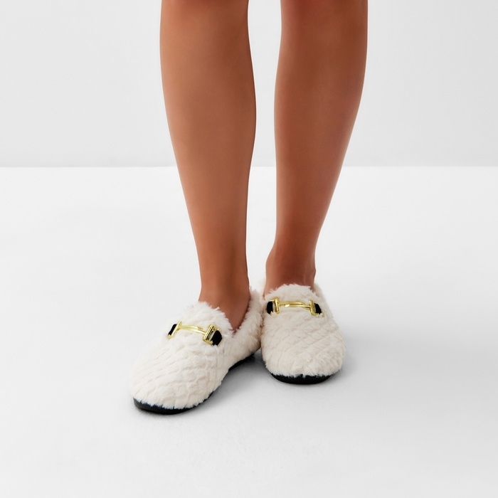 Тапочки женские размер 36, цвет молочный