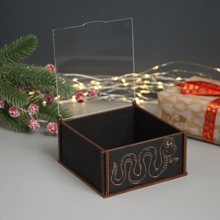 Новогодняя шкатулка Новогодняя шкатулка "Змей" 6х12х12 см