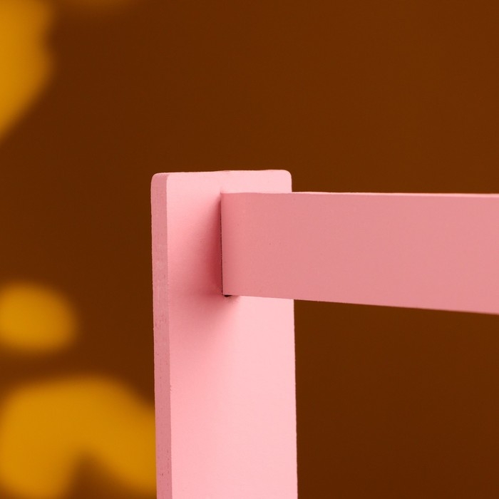 Кашпо деревянное "Эллада большая, сетка", с ручкой, 25&times;12,5&times;10(25) см Розовый Корал