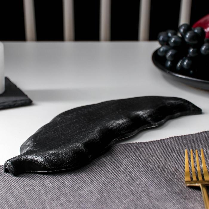 Блюдо для фруктов Доляна &laquo;Винтажный лист&raquo;, 28&times;10 см, цвет серебряный