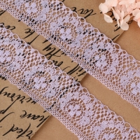 Кружево капроновое, 35 мм &times; 10 &plusmn; 1 м, цвет сиреневый