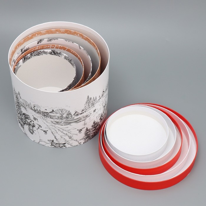 Набор подарочных коробок 5 в 1 &laquo;Уютные мгновения&raquo;, 13 х 14 ‒ 19.5 х 22 см, Новый год