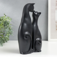 Сувенир полистоун "Кот и кошка - поцелуй" чёрная 22х12,5х5,5 см Сувенир полистоун "Кот и кошка - поцелуй" чёрная 22х12,5х5,5 см