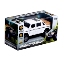 Машина металлическая &laquo;Внедорожник&raquo;, инерционная, открываются двери и капот, световые и звуковые эффекты, цвет МИКС