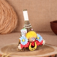 Оберег &laquo;Домовушка Тюха&raquo;, на венике, микс