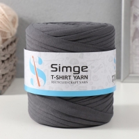 Трикотажная пряжа вторичная 90% хлопок,10% п/э, 100м/450&plusmn;50 гр (светлый графит) МИКС