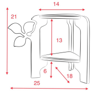 Стойка-полка для цветов двухъярусная "Флора" 21х27х25 см, Орех