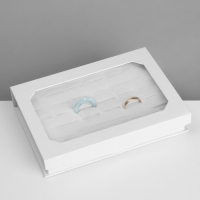 Подставка для украшений «Шкатулка» 36 мест, 16×11,5×3 см, цвет белый Подставка для украшений «Шкатулка» 36 мест, 16×11,5×3 см, цвет белый