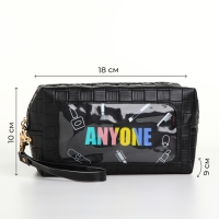 Косметичка на молнии, цвет чёрный Косметичка на молнии, цвет чёрный