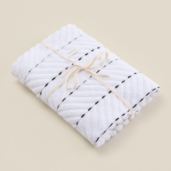 Коврик махровый SL HOME: Lines Коврик махровый SL HOME: Lines "Блан де Блан" 50х70 см, 100% хлопок, 750 г/м2