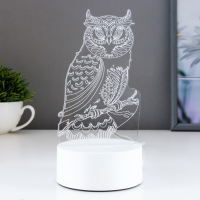 Светильник "Сова" LED RGB от сети Светильник "Сова" LED RGB от сети