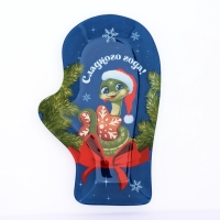 Блюдо руковица новогоднее стеклянное &laquo;Сладкого года!&raquo;,  22,5 &times; 14 &times; 2 см