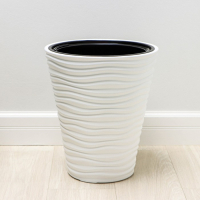 Кашпо для цветов со вставкой &laquo;Дюна&raquo;, 19,5 л, цвет белый