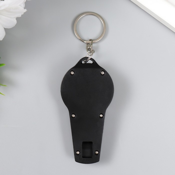 Фонарик свет+свисток на кольце "Стиль" 2 режима, 6 диодов МИКС 7,5х3,7х1,5 см