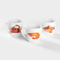 Кружка фарфоровая Seaife, 400 мл, рисунок микс