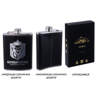 Фляжка для алкоголя "Настоящий мужчина", нержавеющая сталь, подарочная, 240 мл, 8 oz