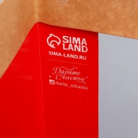 Пакет подарочный новогодний крафтовый с пластиковым окном &laquo;Happiness&raquo;, 31 х 26 х 11 см