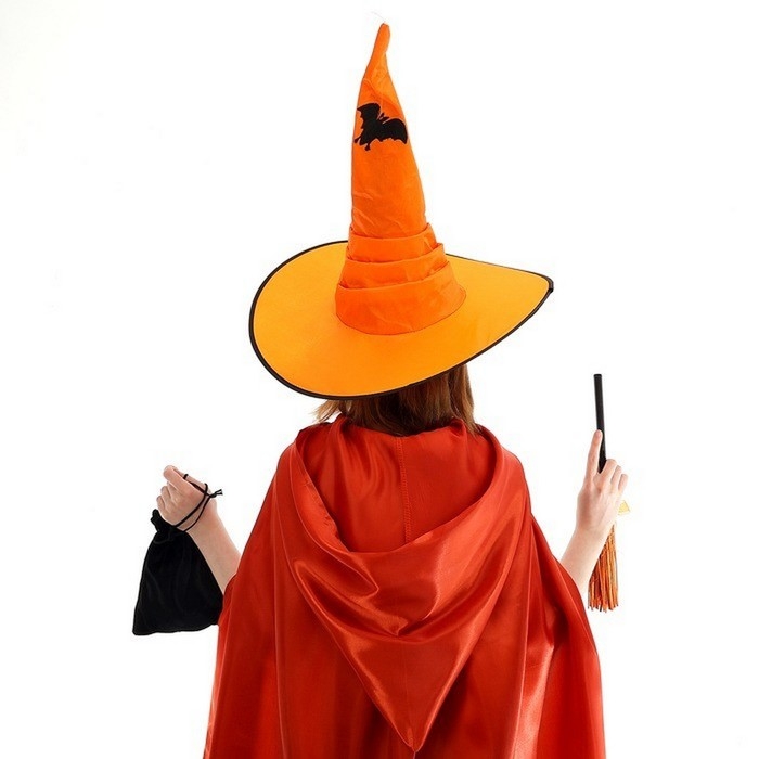 Карнавальный набор &laquo;Магия&raquo;, 3 предмета в наборе: шляпа, метла, мешок
