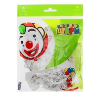 Шар латексный 12" &laquo;Футбол&raquo;, пастель, 5-сторонний, набор 25 шт., цвет белый