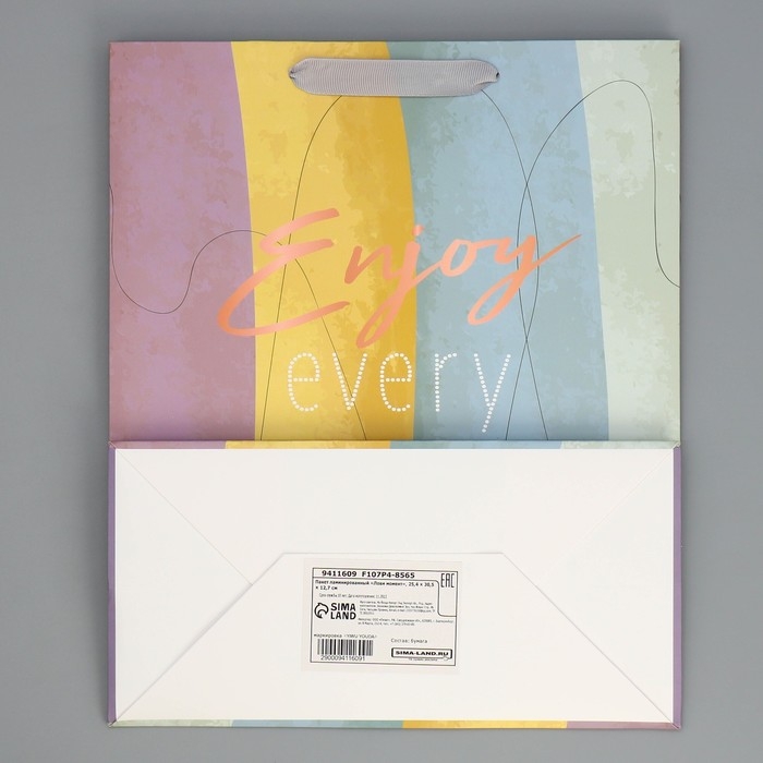 Пакет подарочный ламинированный, упаковка, &laquo;Лови момент&raquo;, 25.4 х 30.5 х 12.7 см