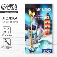 Ложка с подвесом "Мурманск", 2,7 х 14,8 см Ложка с подвесом "Мурманск", 2,7 х 14,8 см