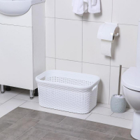 Корзина для глаженого белья &laquo;Ротанг&raquo;, 32 л, 50&times;31&times;25 см, цвет белый