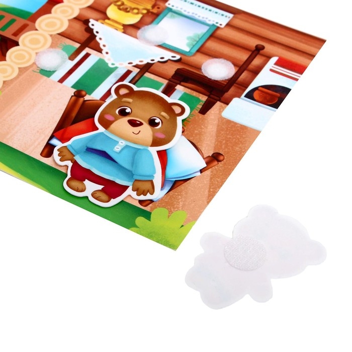 Развивающая игра на липучках &laquo;&lrm;Театр по мотивам русской народной сказки &laquo;Три медведя&raquo;, с обучающими карточками по методике Глена Домана