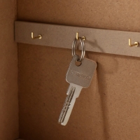 Ключница дерево 6 крючков "Грибы" бежево-синяя 6,2х19,5х25,2 см Ключница дерево 6 крючков "Грибы" бежево-синяя 6,2х19,5х25,2 см