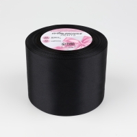 Лента атласная, 75 мм × 23 ± 1 м, цвет чёрный №39 Лента атласная, 75 мм × 23 ± 1 м, цвет чёрный №39