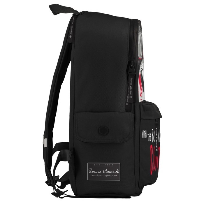 Рюкзак молодежный 40 х 30 х 17 см, Bruno Visconti 12-003 + пенал, FOOTBALL, чёрный Рюкзак молодежный 40 х 30 х 17 см, Bruno Visconti 12-003 + пенал, FOOTBALL, чёрный