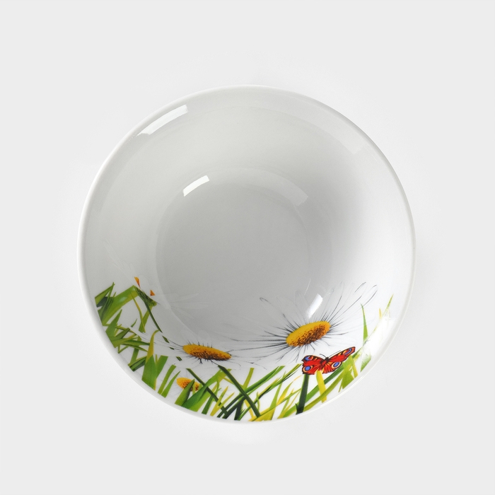 Салатник фарфоровый &laquo;Ромашка&raquo;, 360 мл, d=14,5 см, цвет белый