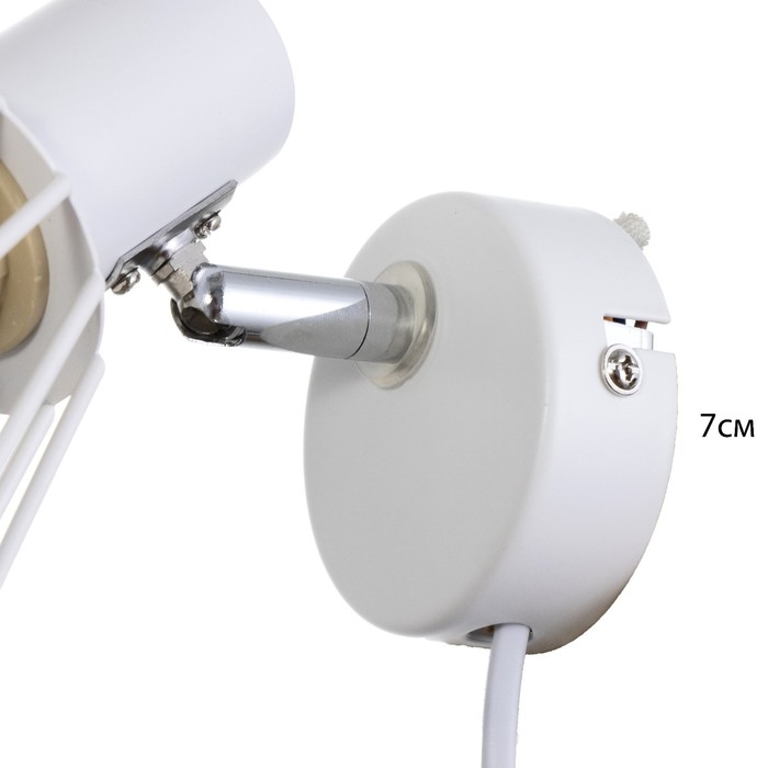 Бра с переключателем на проводе "Хлоя" Е14 40Вт белый 19х10х18см