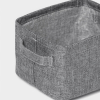 Корзинка для мелочей с ручками Доляна &laquo;Тильма&raquo;, 20&times;16&times;13 см, цвет серый