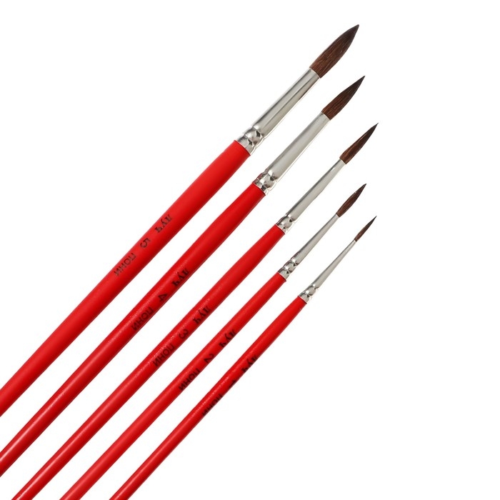 Набор кистей Пони 5шт Луч Классика цвета, (круглые № 1, 2, 3, 4, 5) Набор кистей Пони 5шт Луч Классика цвета, (круглые № 1, 2, 3, 4, 5)