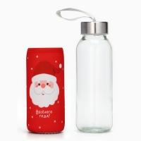Бутылка для воды в чехле новогодняя SVOBODA VOLI &laquo;Веселого года&raquo;, 350 мл