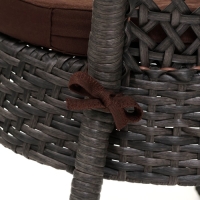 Кресло садовое из искусственного ротанга 60х70х80см венге с подушкой Кресло садовое из искусственного ротанга 60х70х80см венге с подушкой