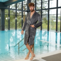 Халат унисекс LoveLife "Hygge" цвет серый, one size, микрофибра, 100% п/э, 250 г/м2 Халат унисекс LoveLife "Hygge" цвет серый, one size, микрофибра, 100% п/э, 250 г/м2