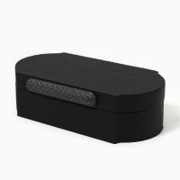 Шкатулка для украшений &laquo;Чёрный узор&raquo; экокожа, набор 2 шт.