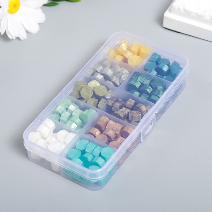 Набор сургуча Набор сургуча "Оттенки зелёного" перламутр 10 цветов 12,7х6,5х2 см