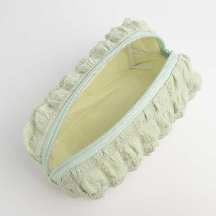 Косметичка на молнии, цвет зелёный