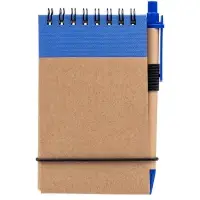 Блокнот на кольцах Eco Note с ручкой, синий