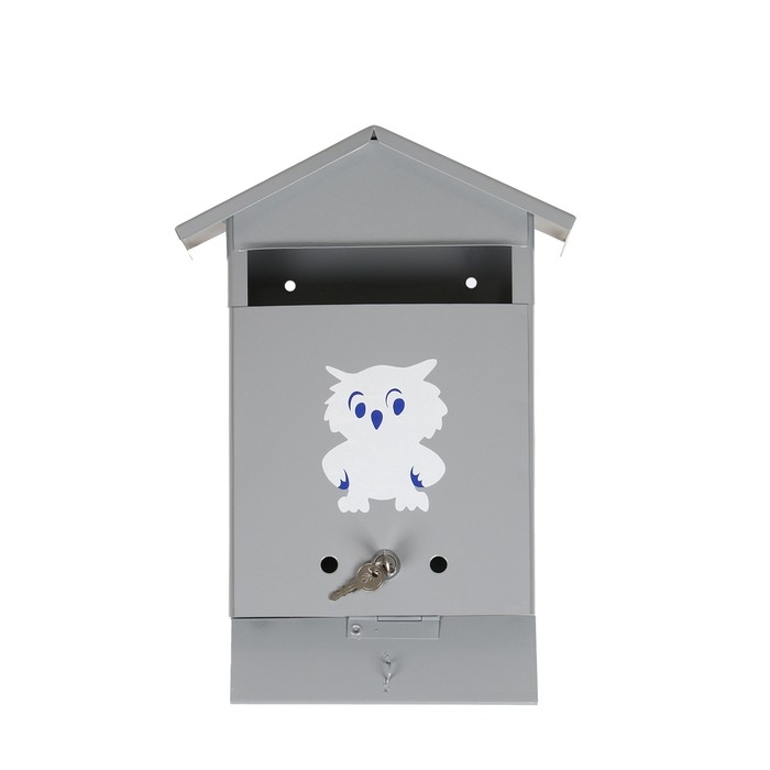 Ящик почтовый с замком, вертикальный, «Домик», серый Ящик почтовый с замком, вертикальный, «Домик», серый