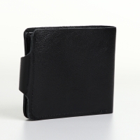 Портмоне мужское на кнопке, TEXTURA, отдел для карт, монет, цвет чёрный Портмоне мужское на кнопке, TEXTURA, отдел для карт, монет, цвет чёрный