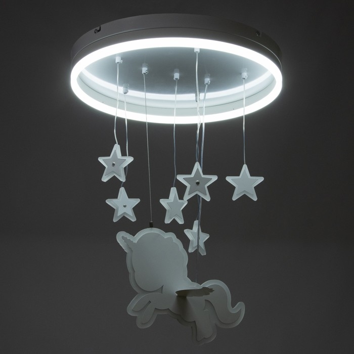 Люстра Люстра "Единорог" LED 58Вт 4000К белый 50х50х60 см BayerLux