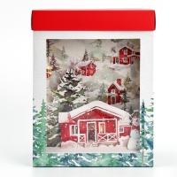 Новый год. Коробка подарочная новогодняя складная с 3D эффектом &laquo;Сказочных моментов&raquo;, 18 х 14 х 23 см, Новый год