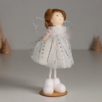Кукла интерьерная "Ангелочек в белом платье и в белых валеночках" 5х7,8х15,5 см Кукла интерьерная "Ангелочек в белом платье и в белых валеночках" 5х7,8х15,5 см